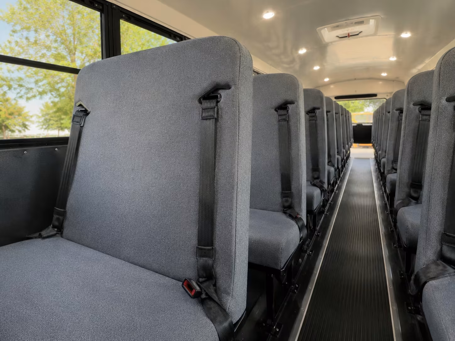 school bus inside