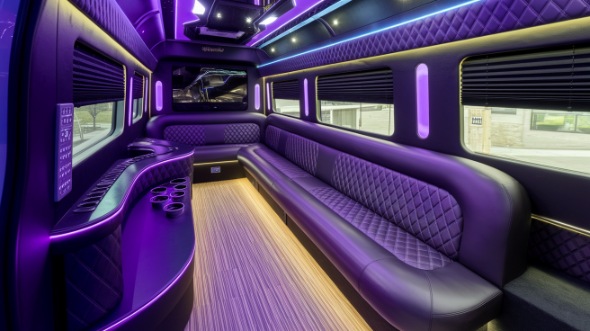 party bus rental interior