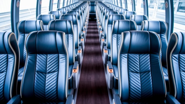 victorville 54 passenger charter bus inside
